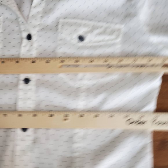 Pendleton White Blue Polka Dot Long Sleeve Button Up Shirt - Picture 9 of 12